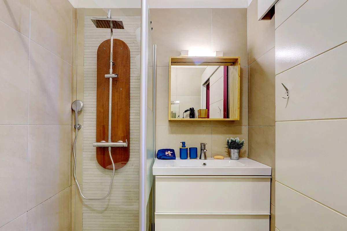 La douche de la villa 2 chambres